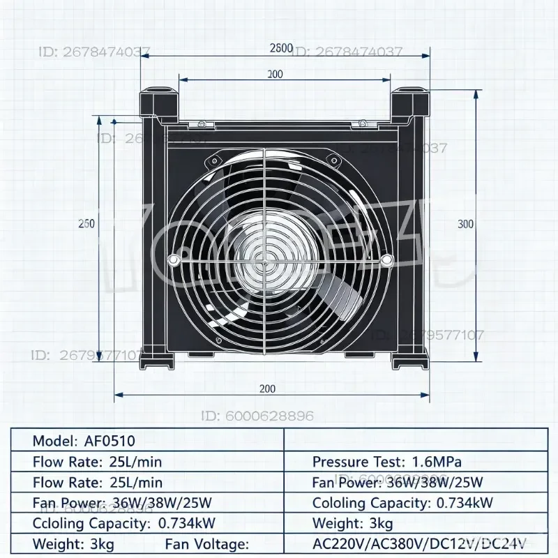 Cooler AF0510t-ca, Micro Channel Parallel Flow Heat Exchanger, Tractor Engine Oil & Hydraulic Oil Radiator