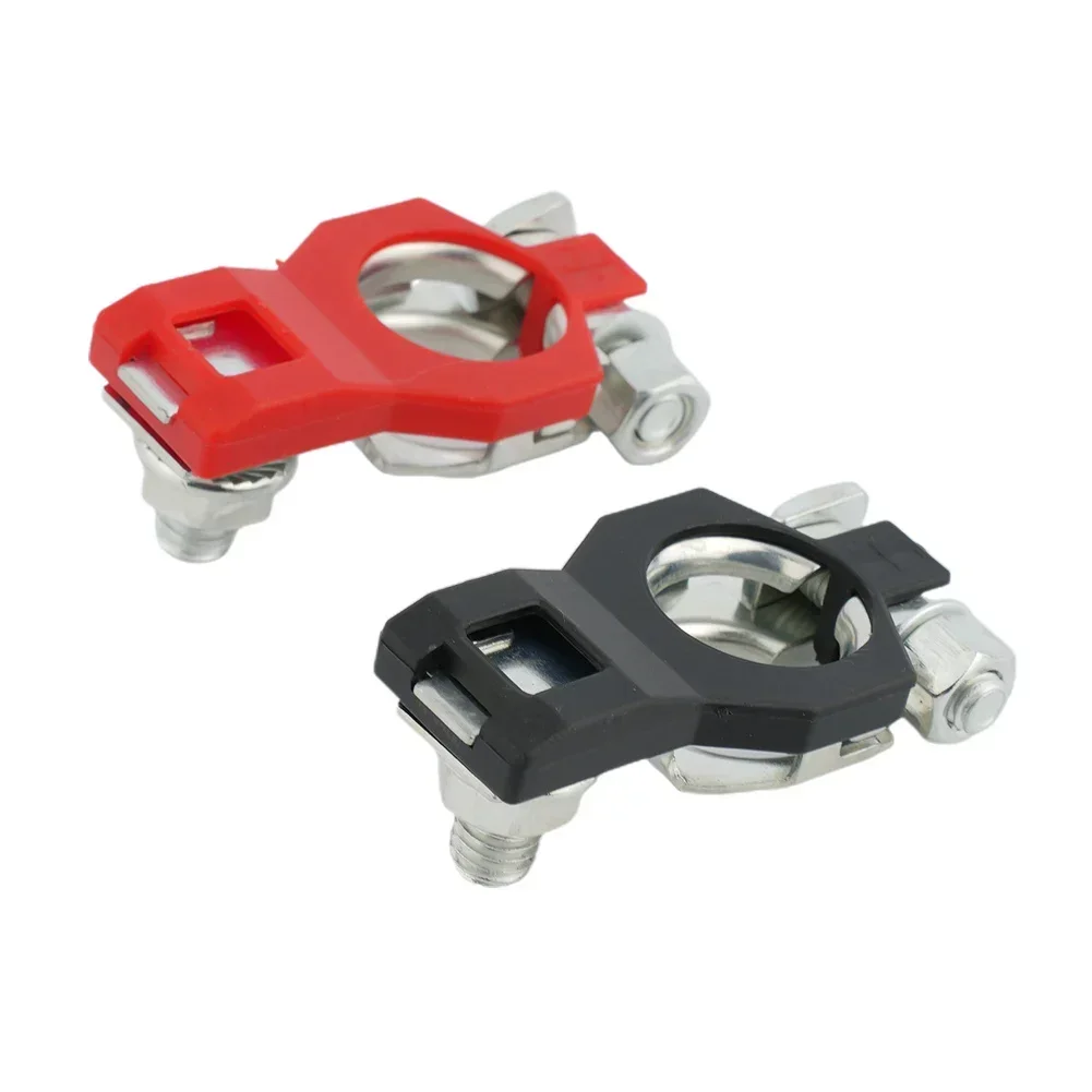 2Pcs Automotive Battery Pillar Terminal Car Battery Terminal Clamp Clip For12V 24V Positive Or Negative Cattery Plates