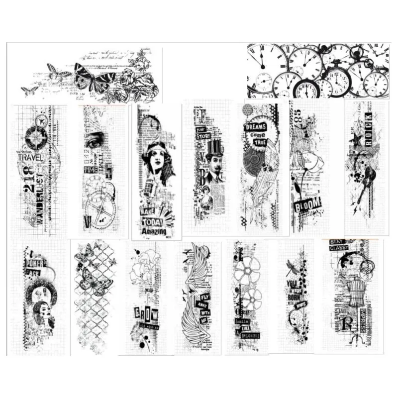 Retro przezroczyste przezroczyste znaczki do DIY Scrapbooking/tworzenie kartek zabawne materiały dekoracyjne A0212