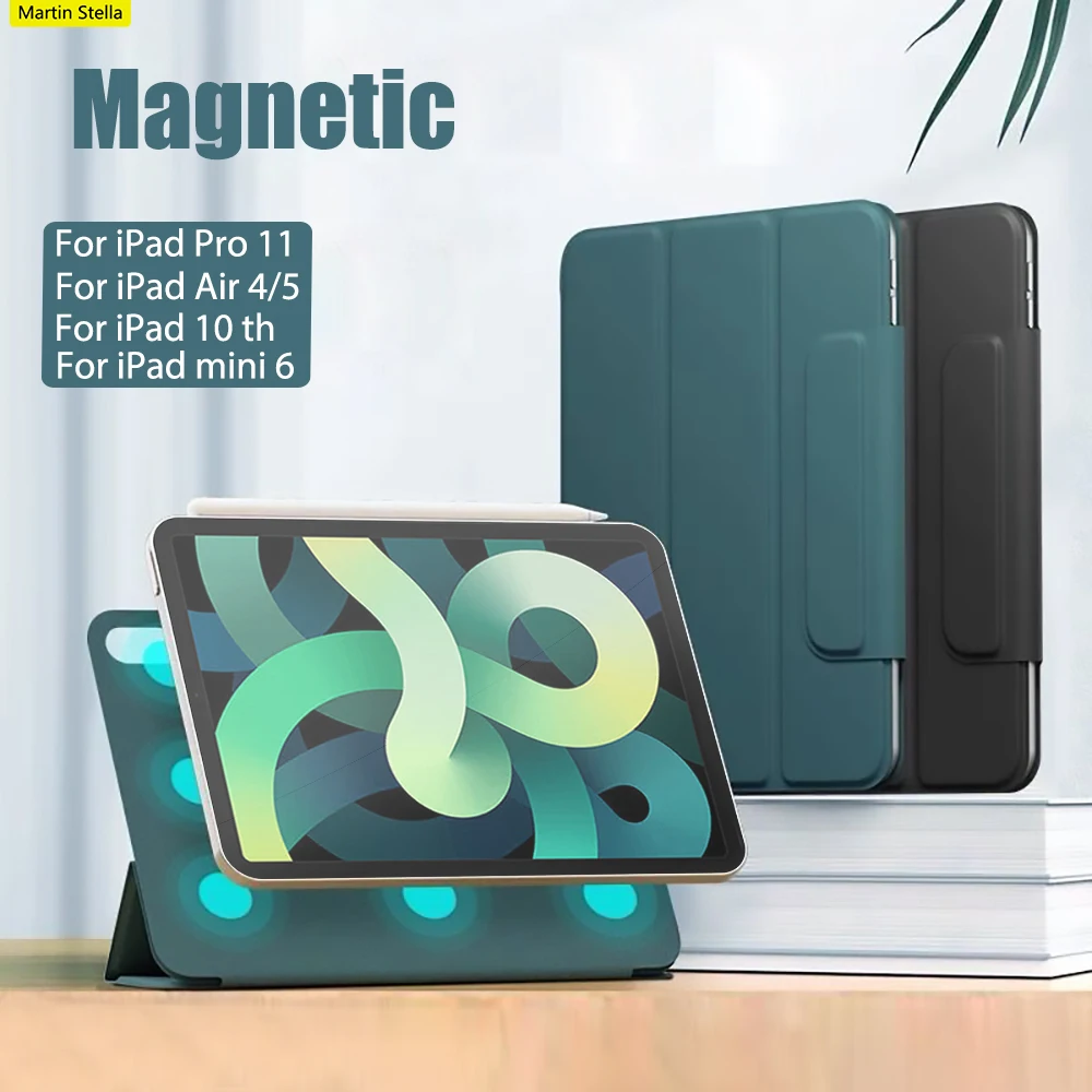 Magnetic Case For Ipad Air 5 4 Pro 11 Mini 6 Smart Case Cover For ipad 10 Generation pro 11 inch air 4th Funda Accessories