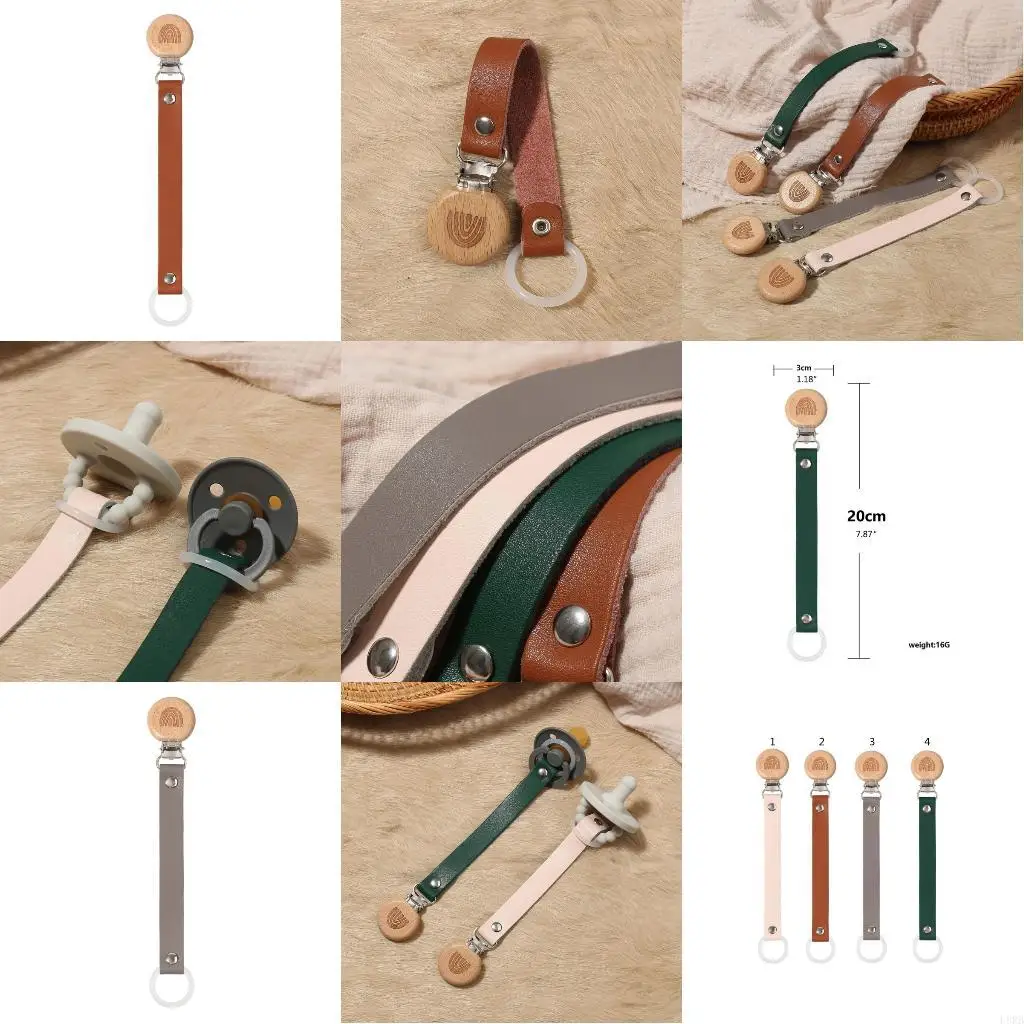 

Кожаный держатель для соски в стиле бохо для прорезывания зубов для маленьких девочек, подарок для душа L8RB