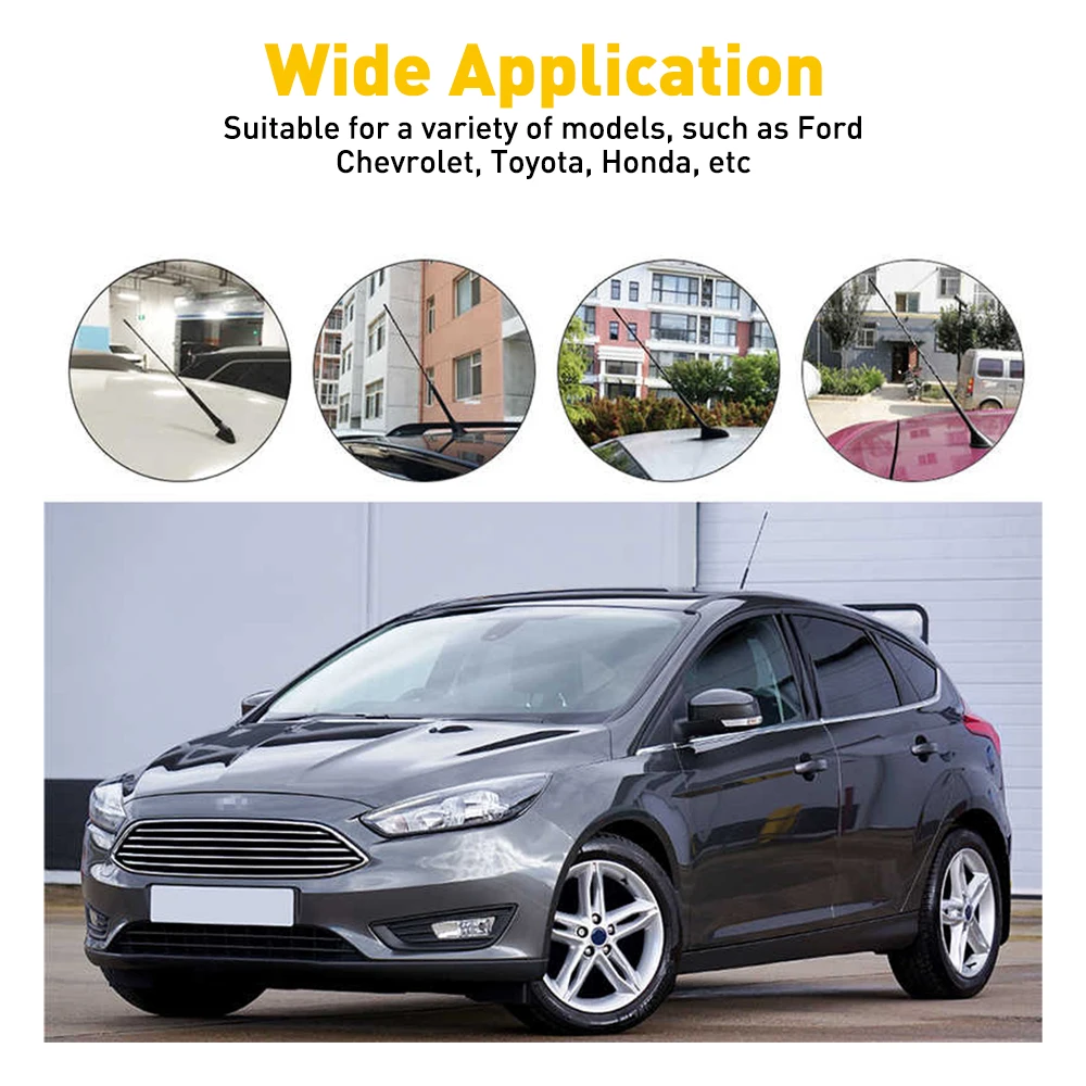 1szt 9'' Uniwersalny maszt antenowy czarny do Toyota Ford Chevrolet Honda AM/FM Wymiana anteny radiowej Maszt dachowy samochodu — zdjęcie 5