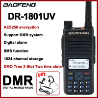 Baofeng DR-1801UV Digital/Analog Walkie Talkie AES256 UV Dual Band Dual Time Slot SMS Long Range Portable DMR Two Way Ham Radio