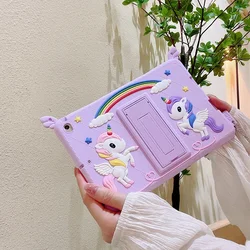 Case for Air 1 2 9.7(5th 6th Gen) iPad 10.2 Air4 5 10th Gen 10.9 Pro11 3D Cartoon Soft Silicone Stand Cover for iPad 2 3 4 mini