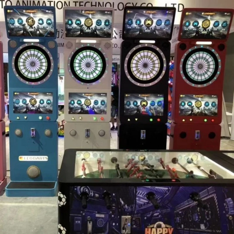 2000 Vertical Computerized Dart Machine Operating Dual Screen Luxury Electronic Dart Machine Target Board