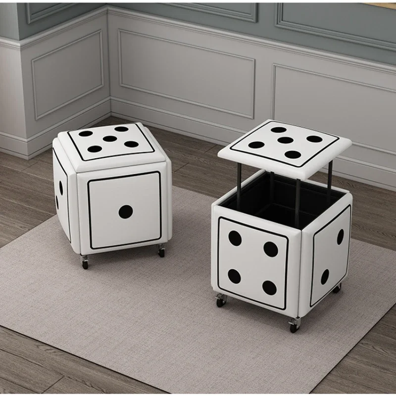 5-in-1 Can Accommodate Dice Cube Shoe Bench Small Apartment Sofa Bench Space-saving Combination Coffee Table Small Stool