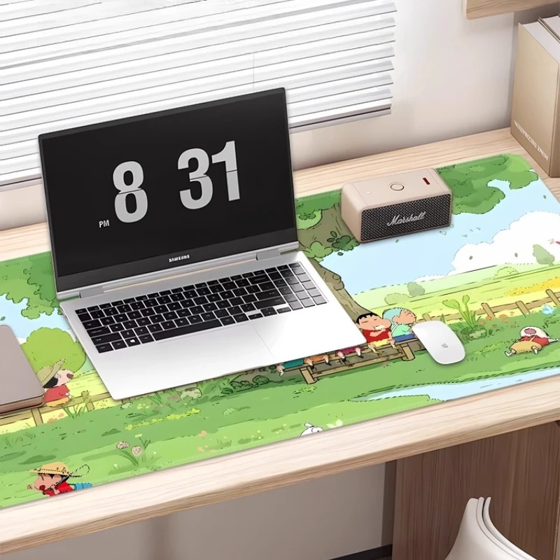 

Crayon Shin-chan Themed Mouse Pad XXL Gaming Mouse Pads Non-Slip Keyboard Mousepad Edge Design Gaming Pad Cute Desk Mat Office