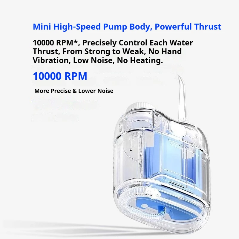 DOCO Electric Oral Irrigator Mini Portable Water Flosser 80ML Home Dental Teeth Pick Whitening Cleaner Waterpulse Tooth Cleaner view 3