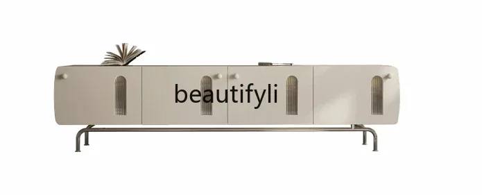 

Light Luxury Modern Coffee Table TV Cabinet Combination Living Room Home Paint TV Stand Artistic Locker