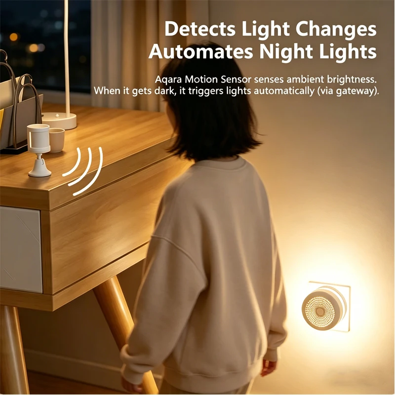 Aqara Zigbee Motion Human Body Sensor With Ambient Light Sensor No Drill Install Smart Home For Mijia