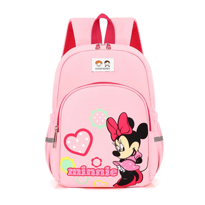 pink red Minnie children\'s bag kindergarten girls safety backpack primary school students 3-6 years old