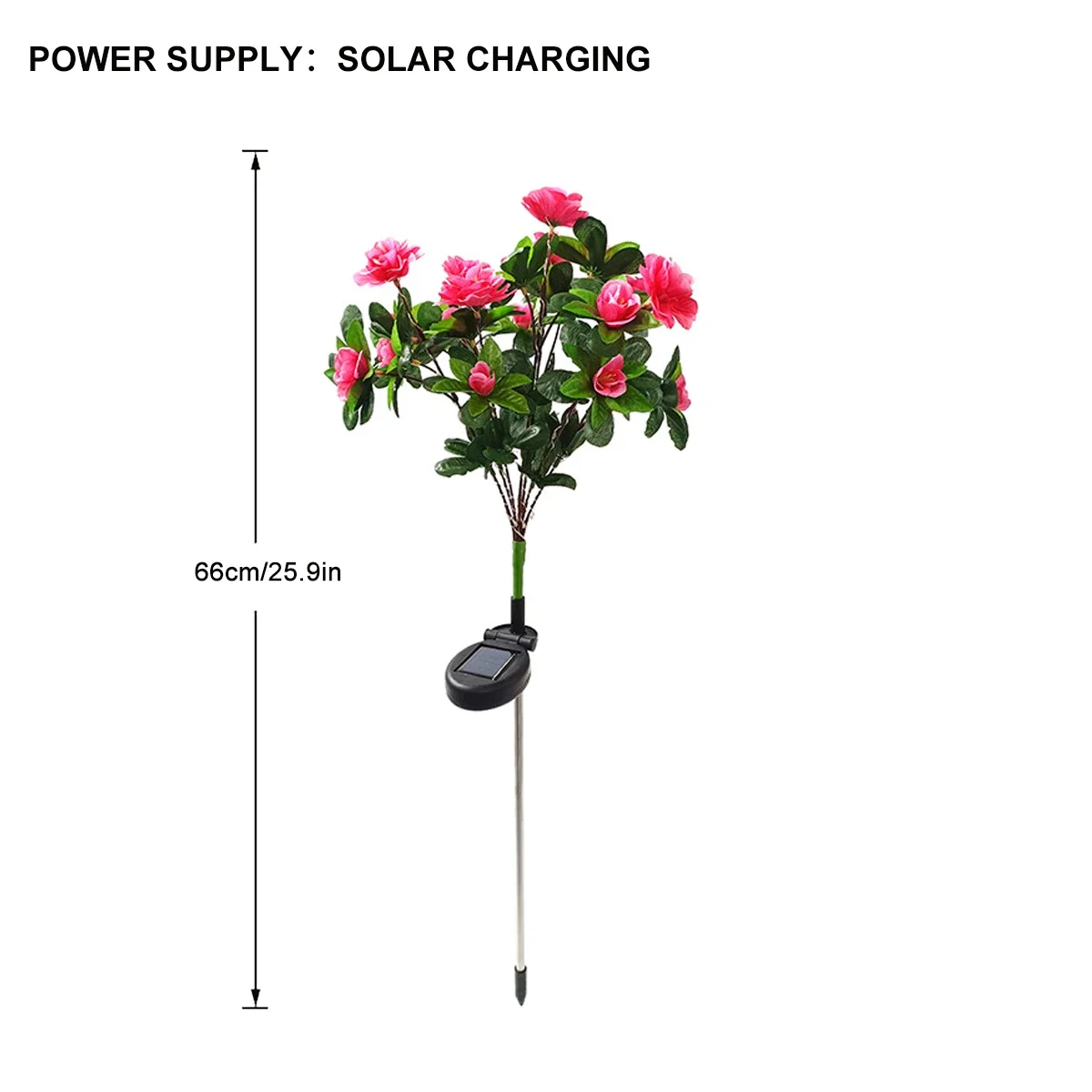 Led Solar Azalea Flower , Courtyard Lamp, Garden Decoration Lamp, Used For Decorating Gardens, Lawns, Paths, And Festivals