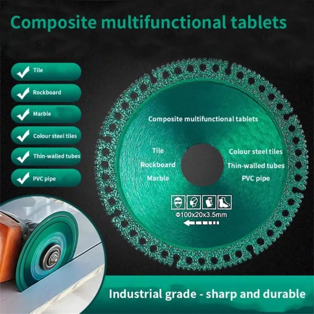 1PCS Composite Multifunctional Cutting Saw Blade 100mm Diamond Cutting Disc Ceramic Tile Glass Marble PVC Pipe Cutting Blade