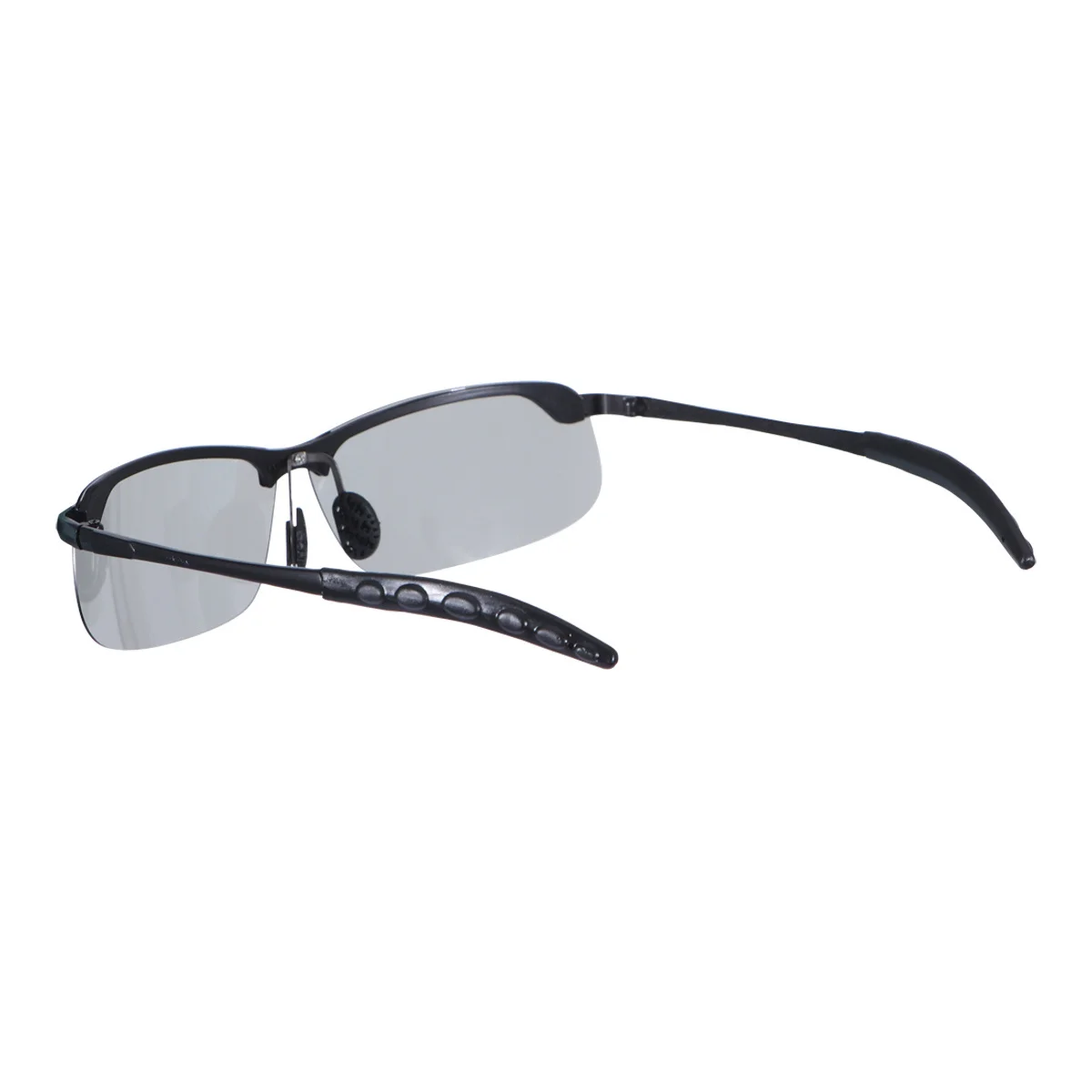 

Men's Cycling Color Change Black Frame Polarized Sunglasses Night Driving Riding Glasses Silicone Stainless Steel Material