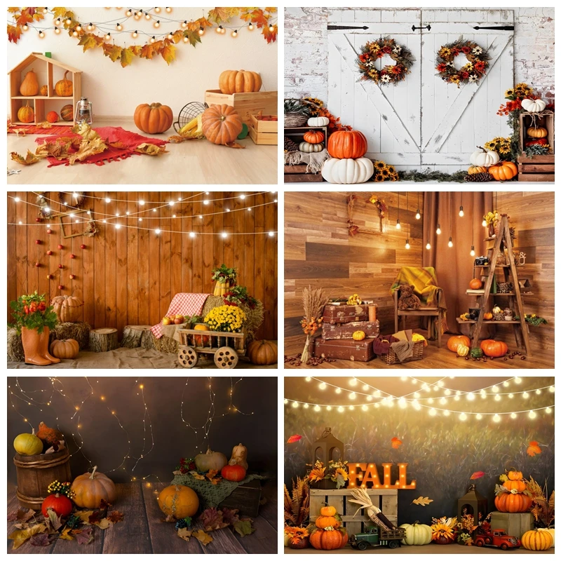 

Autumn Baby 1st Birthday Backdrop Photography Wedding Party Decor Background Photo Photographic Props Photocall