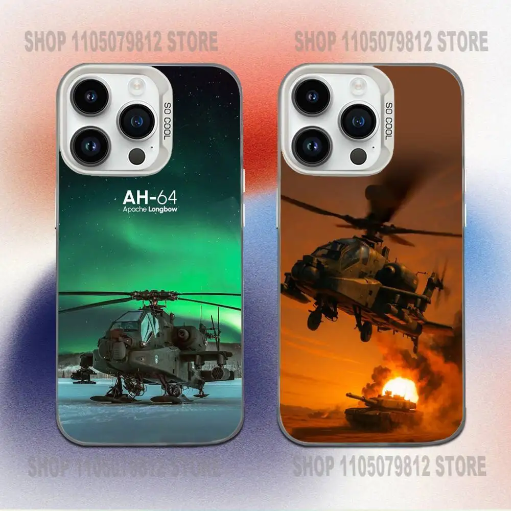 

A-Apache AH-64 Phone Case For iPhone 16,15,14,13,12,11,Mini,Pro,E,MAX White Candy Matte Shockproof Cover