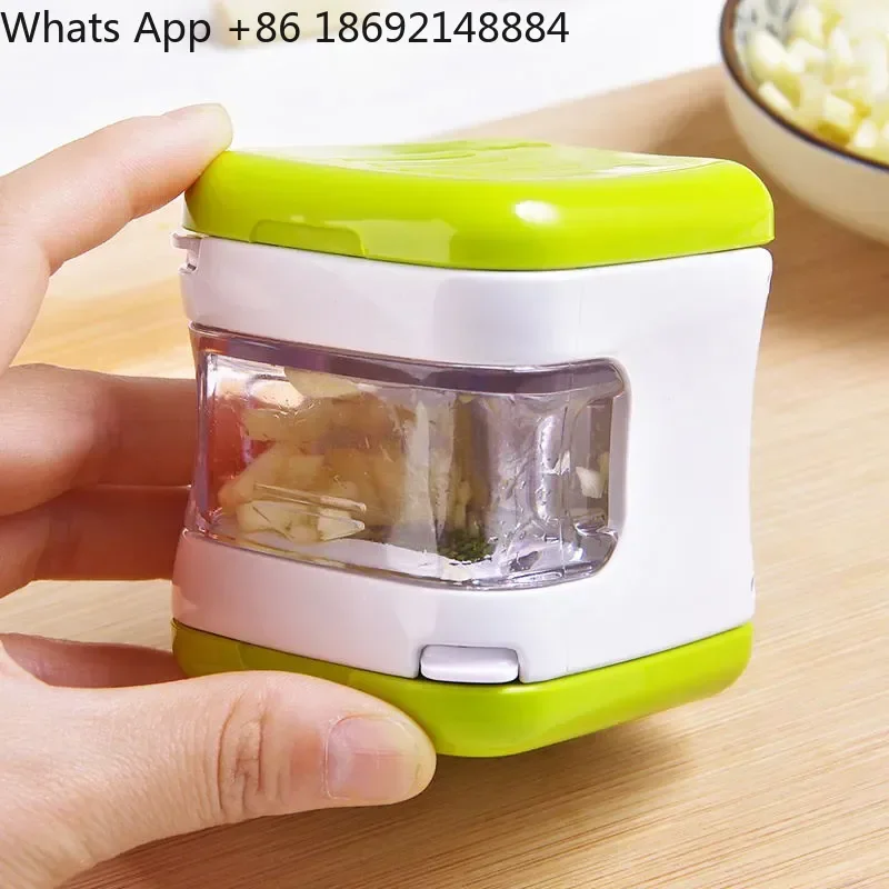 For Garlic Cutter Mini Vegetable Chopper  Minced Garlic Press Tool with Dual-Side Pressing Function