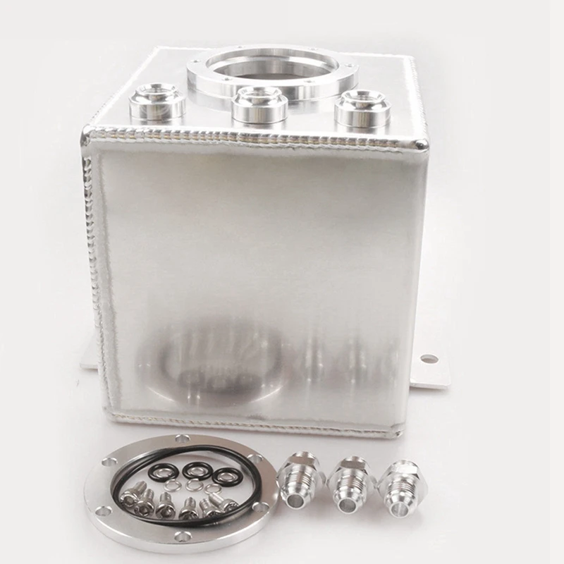 Mega Sale 2L Billet High Flow Swirl Fuel Surge Pot Tank AN6+044 External Fuel Pump