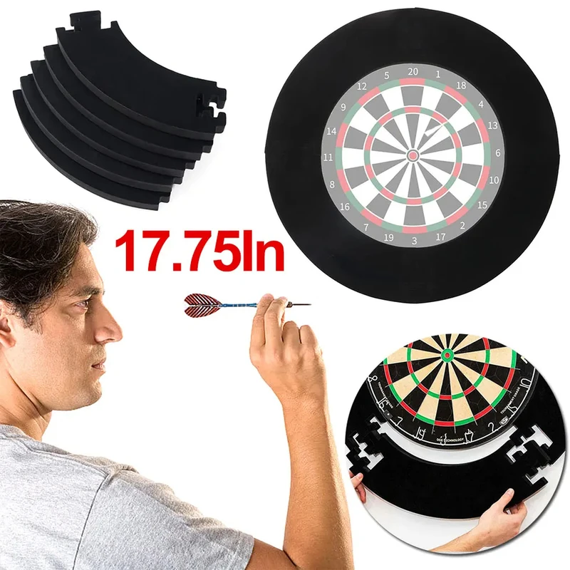 Splicing Dartboard Surround Removable Black Thicken 17.75in Elasticity Durable EVA Universal Wall Protection Dart Accessories