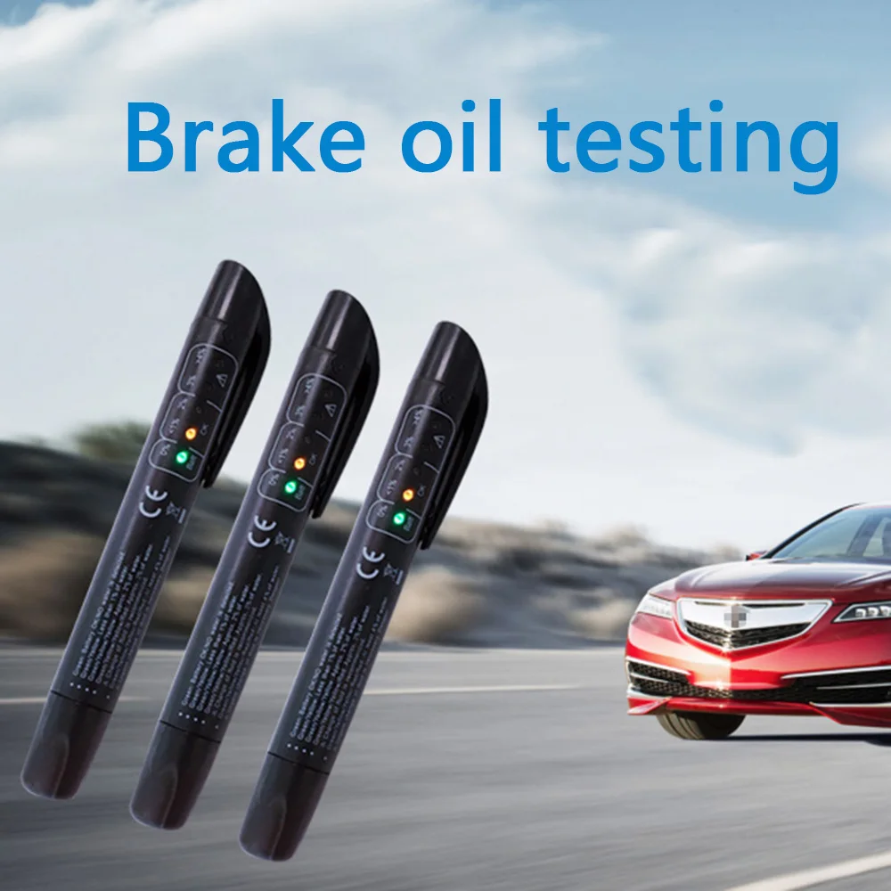 

Brake Fliud Tester Pen OBD2 DOT3 DOT4 Auto Brake Oil Testing Tool Quality Check Pen 5 LED Light for Vehicle Automotive Car