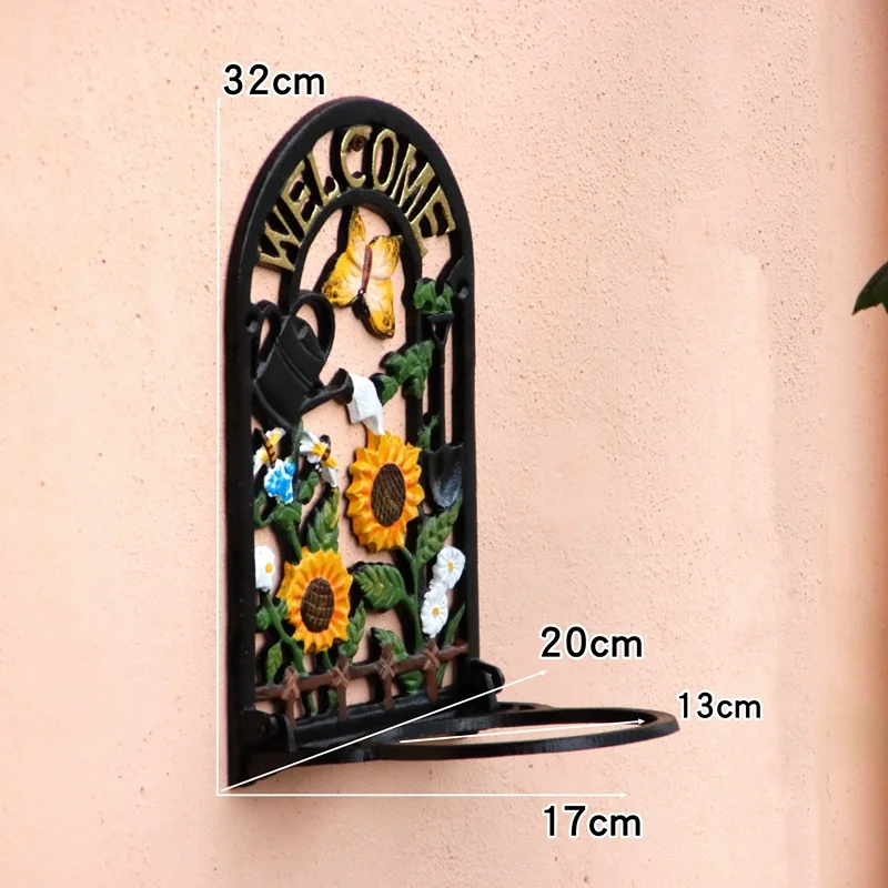 

Чугунная художественная роспись, настенная подставка для цветов, настенная чугунная подставка для растений в европейском стиле