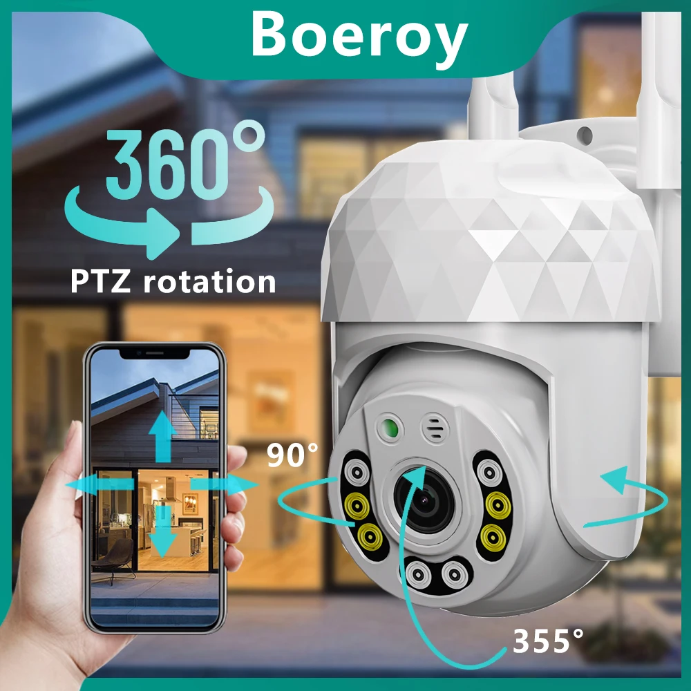 V380 Pro 2MP HD Outdoor Security Camera More LED Light Security WiFi Waterproof Dustproof Smart Home Night Vision Phone App