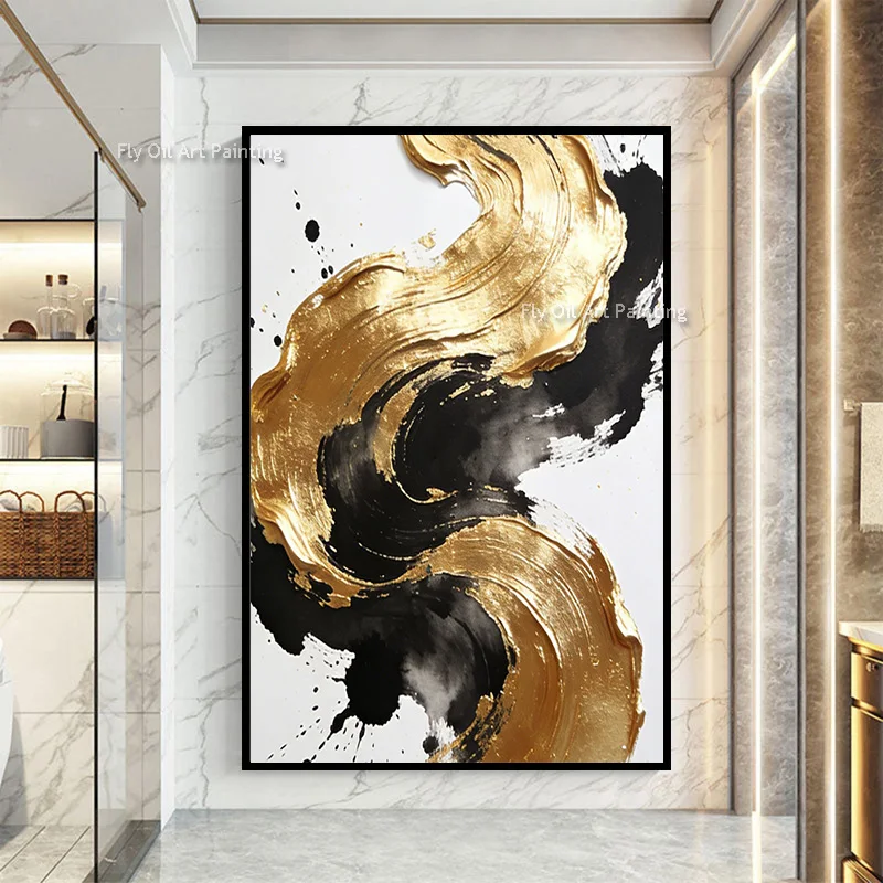

Handpainted Set Of Two Artwork Black Branch Brown Wall Art Abstract Gray And Brown Thick Oil Painting On Canvas For Home Decor