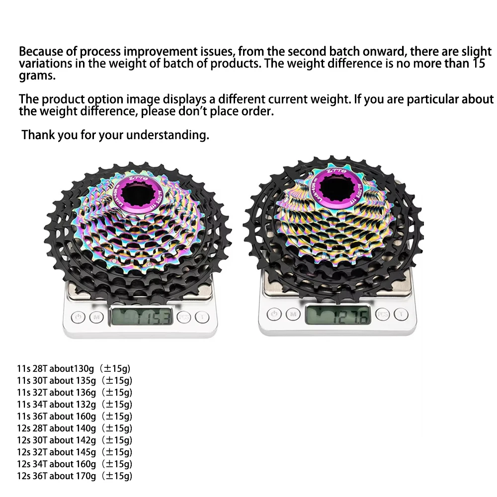 ZTTO Ultralight 11/12 Speed Road Bike Cassette 11s 12s 11-28/30/32/34/36T ULT Sprocket Freewheel 112g~146g 11V 12V Gravel K7 HG