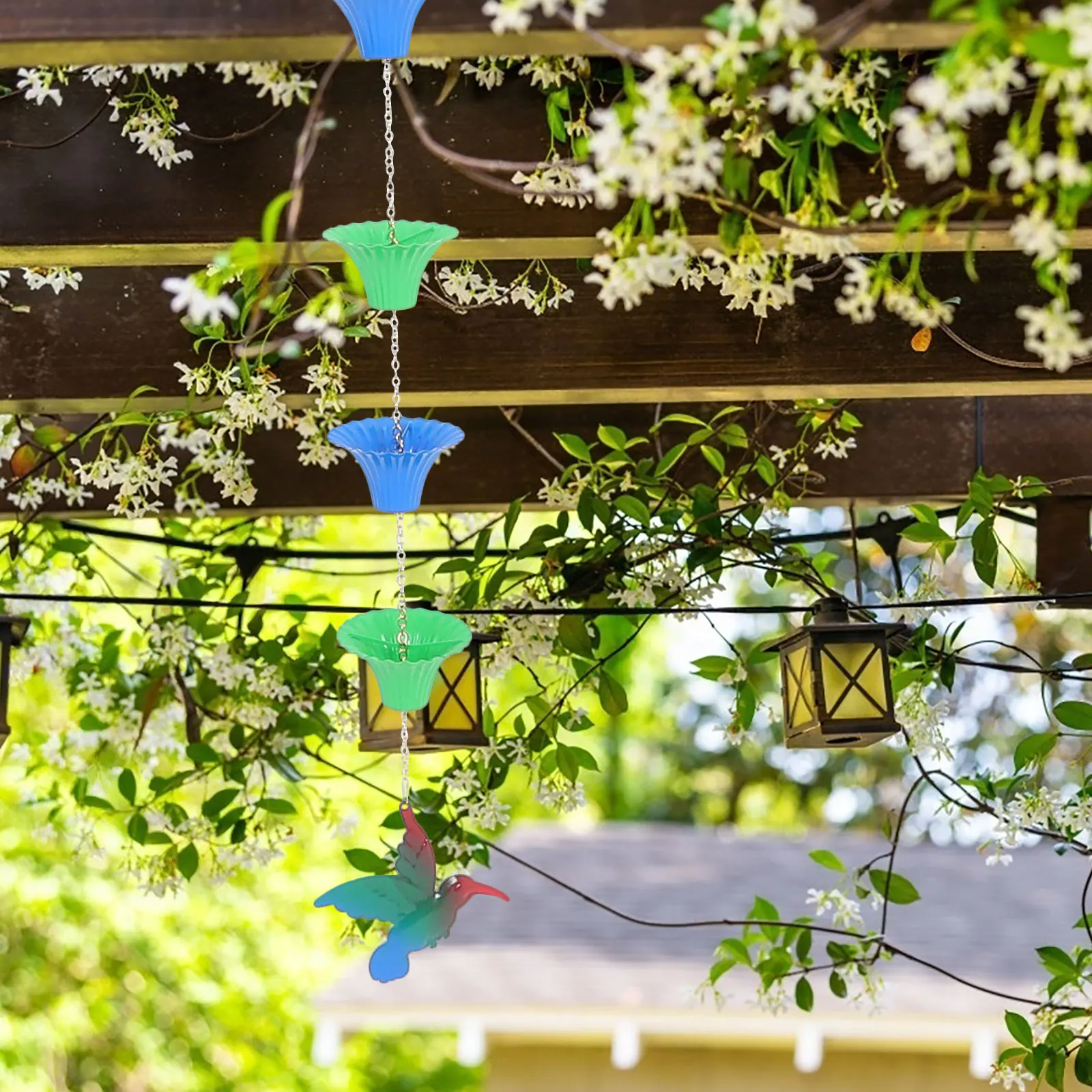 

Decorative Chains For Gutters Unique Hanging Pendant Outdoor Garden Balcony Patio Porch Courtyard Decor Metal Rain