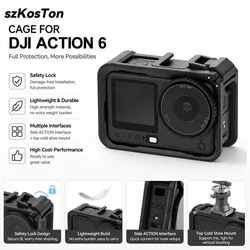 Rabbit Cage for DJI OSMO Action 6 Camera Accessories Camera Frame Case Shoot Protective Shell