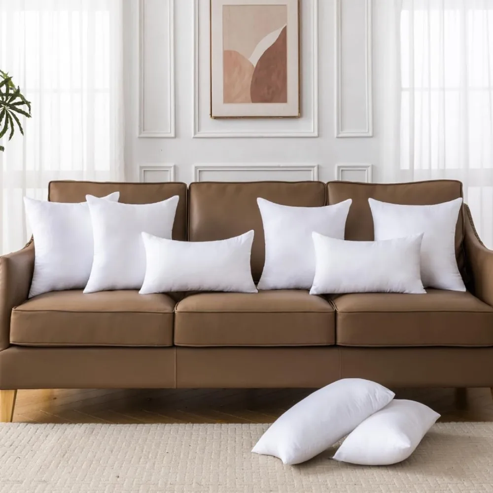 White Premium Fluffy Throw Pillow Insert Rectangle Various Sizes 70x70/60x60/50x50/45x45/30x50/35x55/40x120/40x60cm Gift Pillow