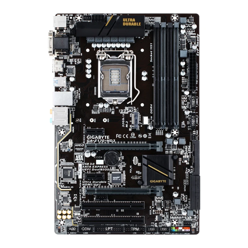 Imagem -02 - Placa-mãe Original Soquete Z170 Lga 1151 Suporte Ddr4 i7 6700k Gigabyte-ga-z170-hd3