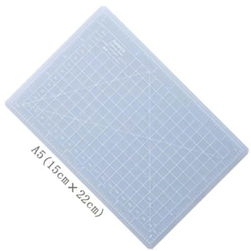 Tapete de corte de PVC translúcido A5, herramienta Manual de goma para tallar papel, almohadilla cortadora, tablero de grabado autocurativo de doble cara