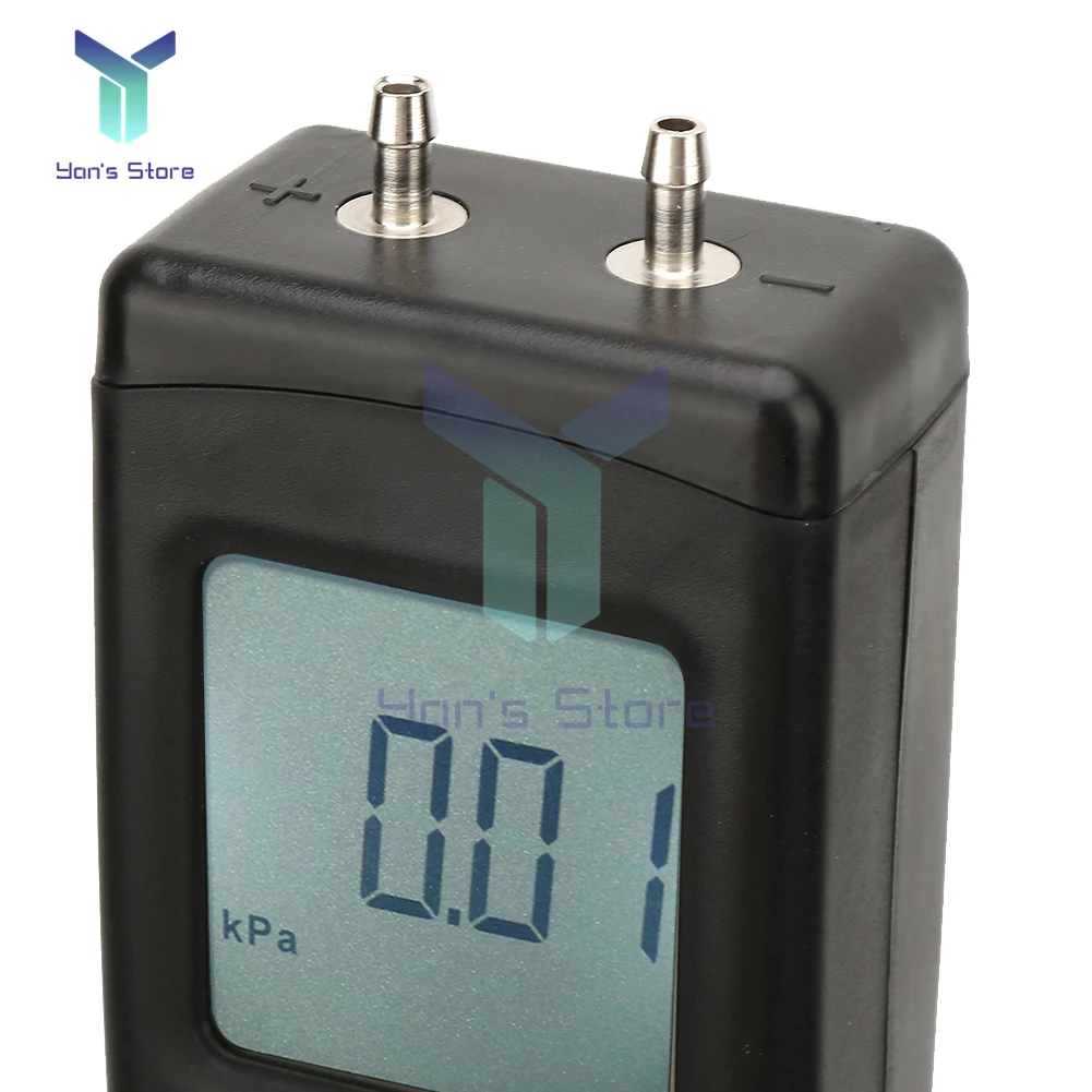 TL100 LCD Digital Differential Pressure Gauge Handheld Differential Pressure Gauge Digital Pressure Meter Digital Manometer