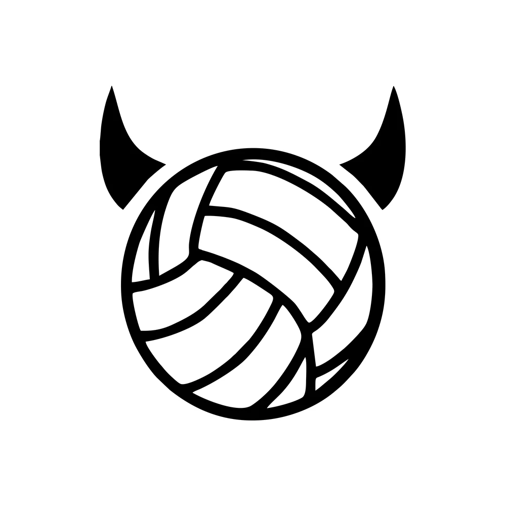 1PC Vinyl Brave Volleyball Stickers Car Stickers Decorative Waterproof Stickers Home Decals 6.89*6.3Inch