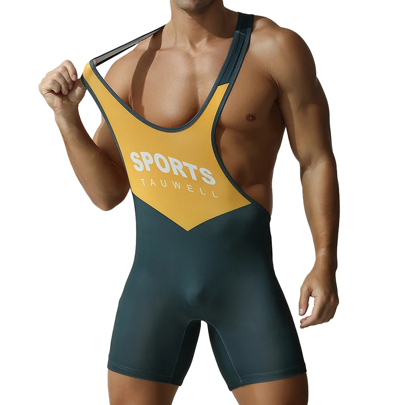 Men's Competitive Sports Training One-Piece Suit for Running High Jump Weightlifting Boxing Yoga Fitness Cycling Vest
