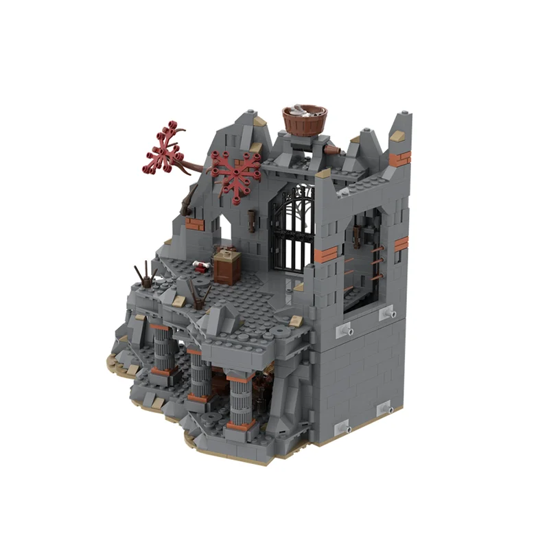 Rings Movie Series Model  Moc Building Blocks Dark Magic Mountain Model Technology Modular Gift Construstion DIY Assembly Toys