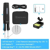 SEQURE HT140 2-IN-1-Heißpinzette und Lötkolben, kompatibel mit tragbaren Pinzette mit C210-Spitze, Lötstation,