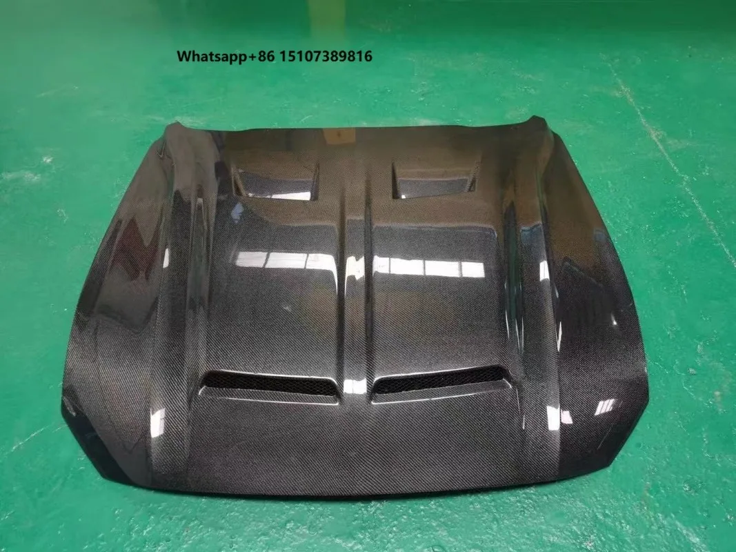 Carbon Fiber Vented Engine Hood for Mustang S550 2018-2023 GT