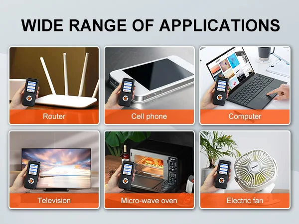 Aikesi EM-102 Rechargeable Digital Electromagnetic Field Radiation Detector Handheld Digital LCD EMF Detector