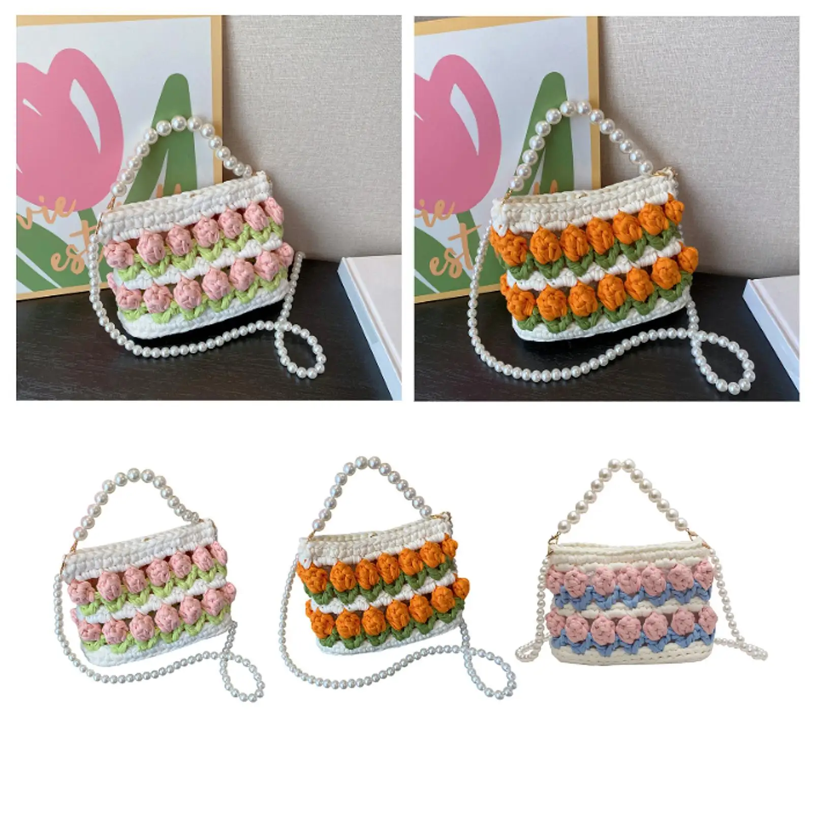 لتقوم بها بنفسك الحياكة حقيبة كروشيه عدة النسيج اكسسوارات أنيقة 7.09x2.76x5.12 "الكبار اليد صياغة هدية عيد ميلاد صنع المواد