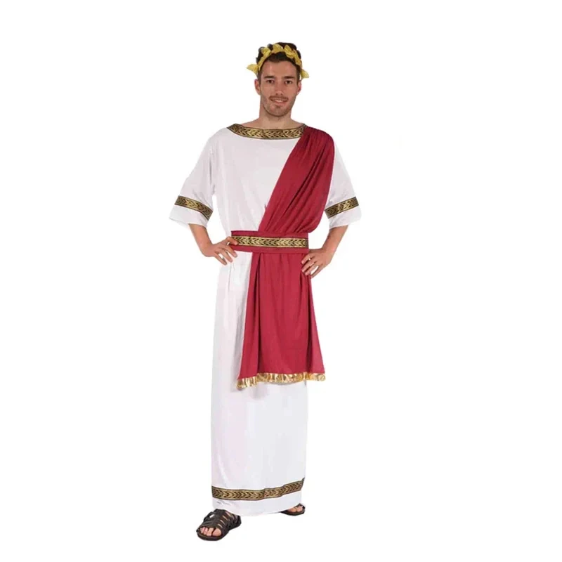 ☆ Disfraz de Guerrero Espartano Romano Antiguo Árabe YunCos para Adultos, Disfraz de Zeus, Dios Griego Medieval, Diosa Griega, Mitología, Disfraz de Pareja ☆