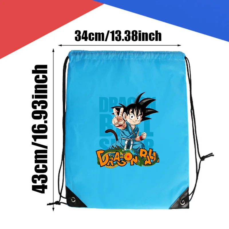 Bolsa con cordón de Dragon Ball Z, bolsa de almacenamiento portátil de Goku, Mochila deportiva impermeable para nadar, regalo de bolsillo de