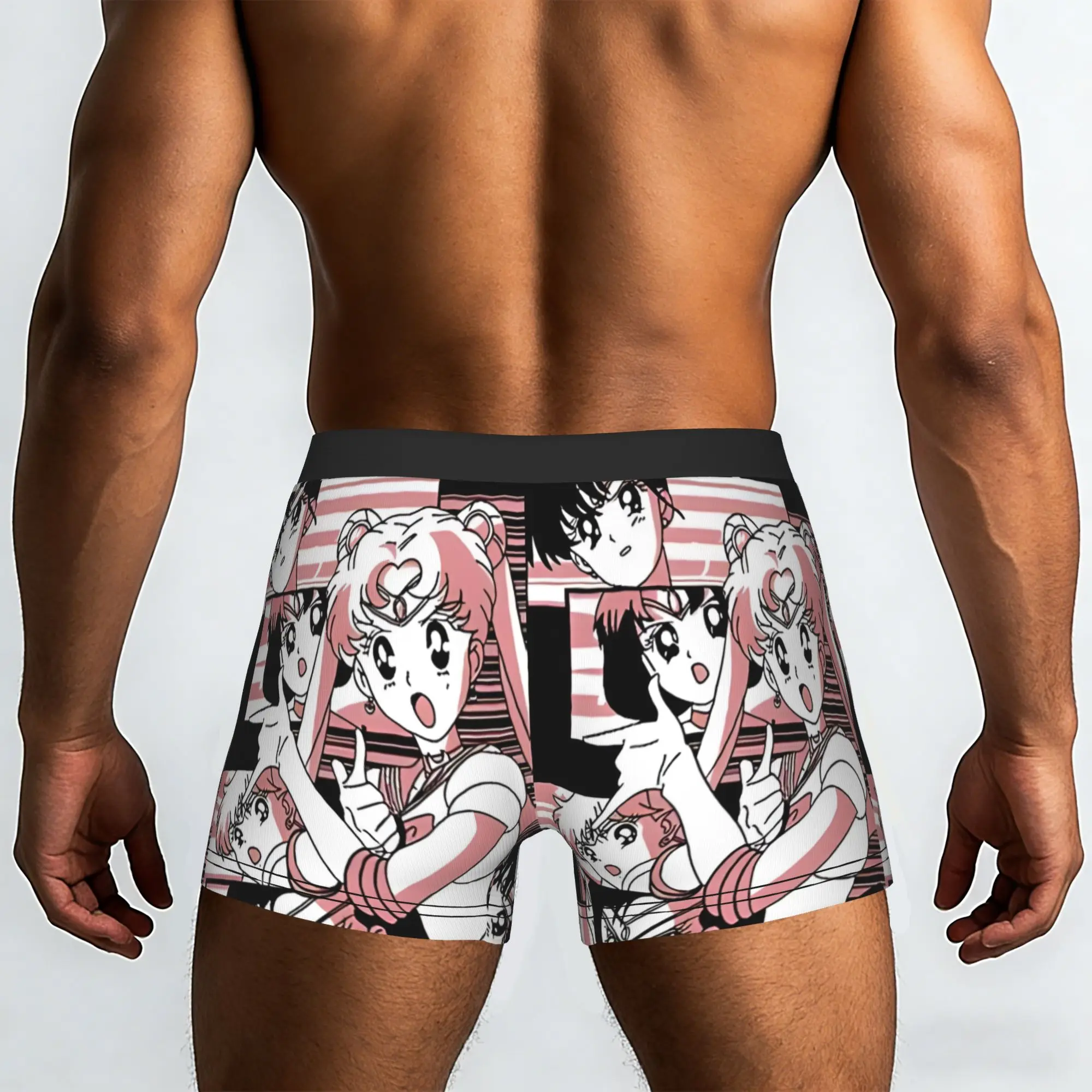 Anime Sailor Moon Aesthetic Bandai Sailor Moon Underpants Homme Panties Man Underwear Ventilate Shorts Boxer Briefs