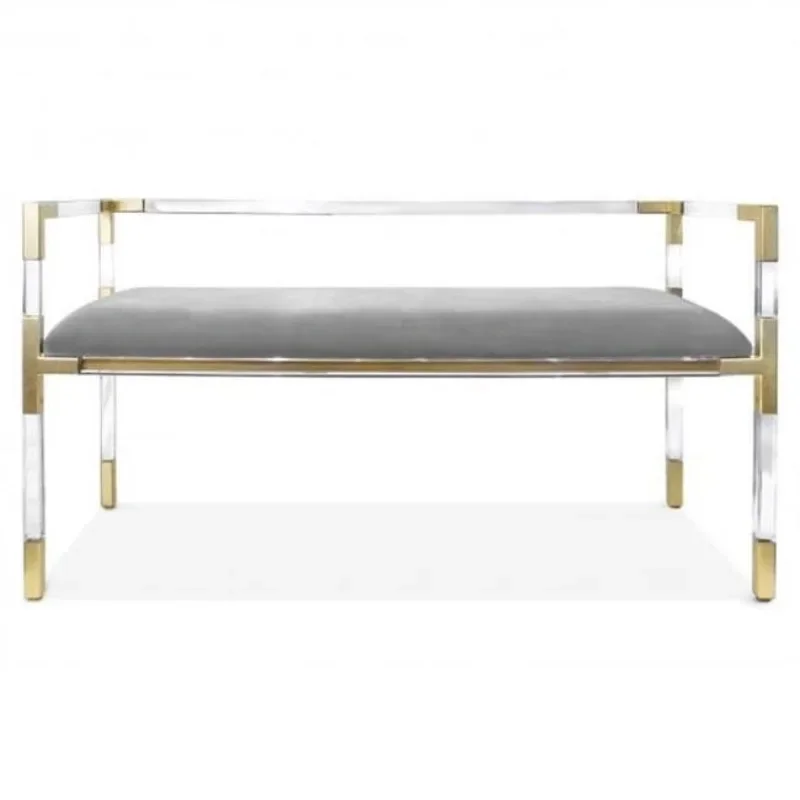Acrylic combination makeup bench sofa chair bedroom bedside stool modern Italian living room light luxury leisure chair