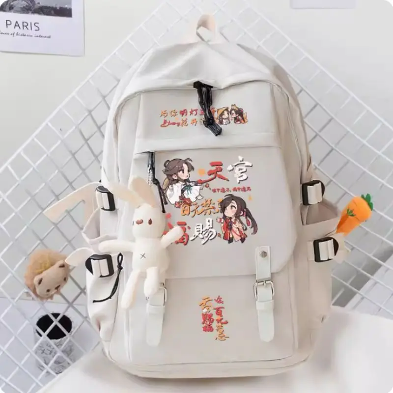 Anime Tian Guan Ci Fu Huacheng Backpack Student Schoolbag Anime Mochila Boys Girls Teens Travel Shoulder Bags