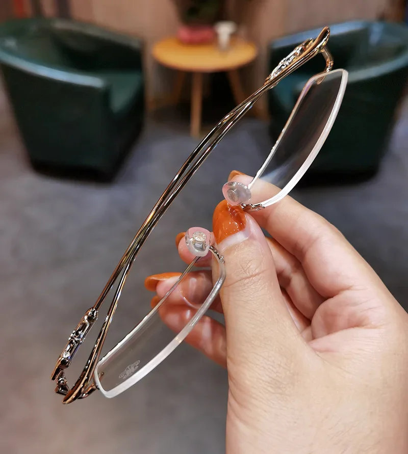 0 To -6.0 Myopia Glasses Anti Blue Light/ Photochromic Versatile Men's Business Glasses Half Frame Myopia Glasses