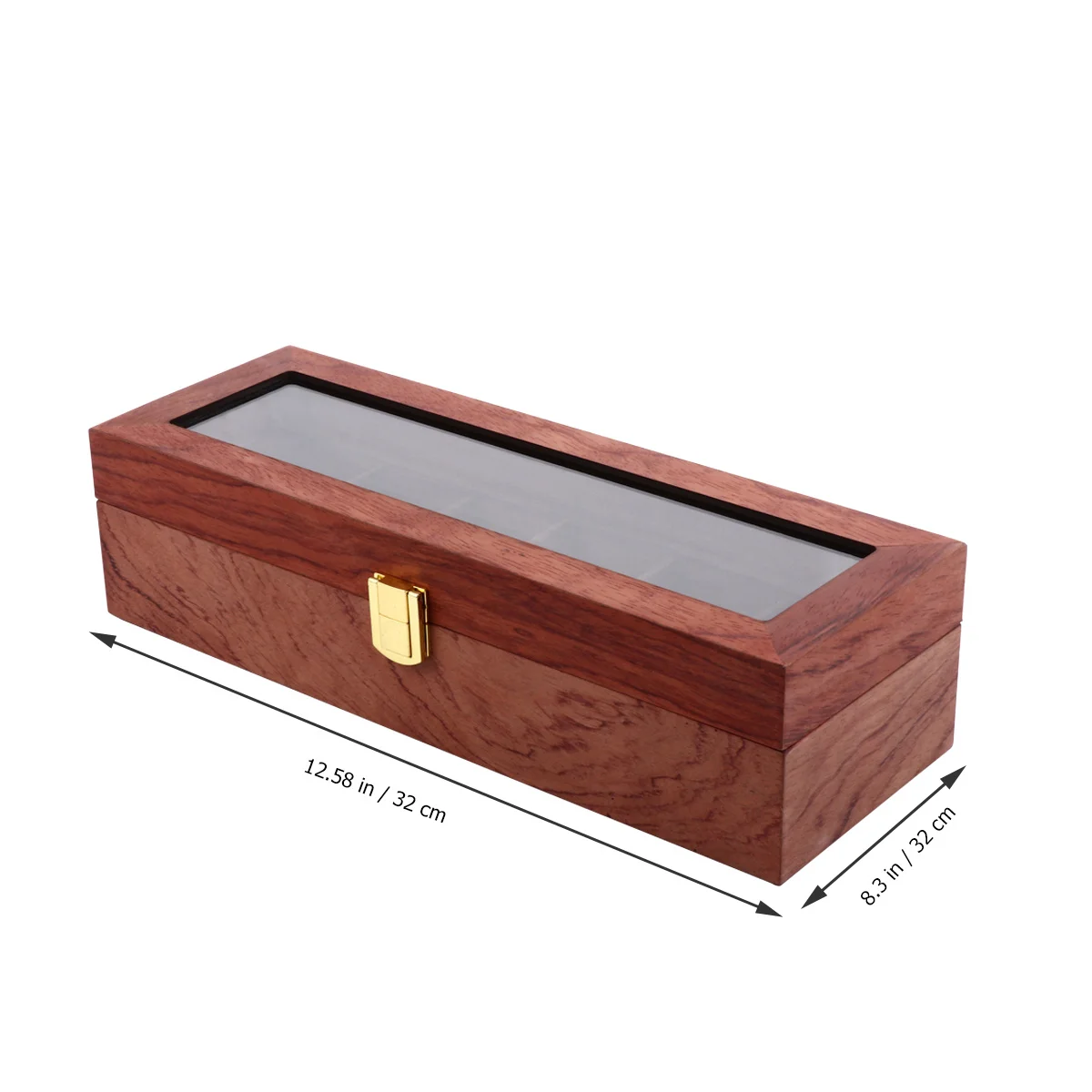 

1Pcs Watch Storage Box Vintage Wooden Watch Organizer 6 Slots Removable Pillows Display Case for Watches Rings Accessories