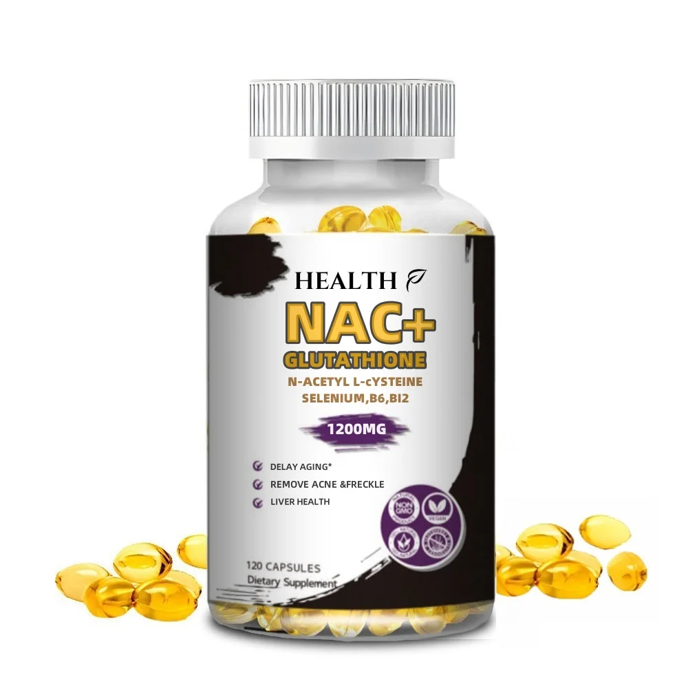 NAC Glutathione Capsules N-Acetyl Cysteine 1200 mg Support for Liver, Lung | Amino Acid, Increases Glutathione
