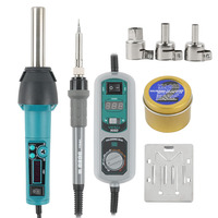 YIHUA 908D 60W Adjustable Electronic Soldering Iron Solder+8858I Hot Air Gun Desoldering Rework Repair Welding Tools